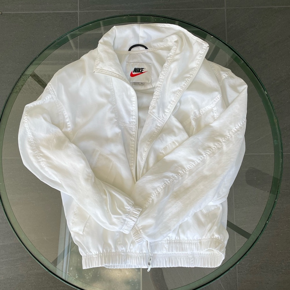Vintage Nike white windbreaker jacket